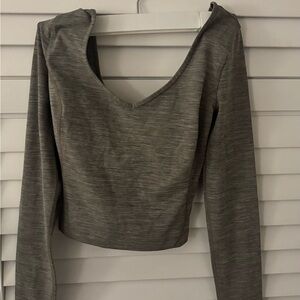 Lululemon Athletica Charcoal Long Sleeve Top